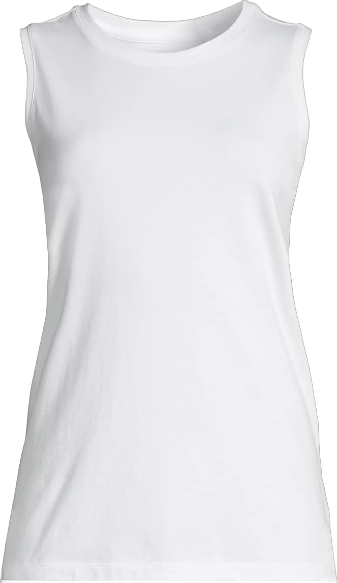 Lands' End Women's Supima Cotton Tank Top XX-Large Plus White