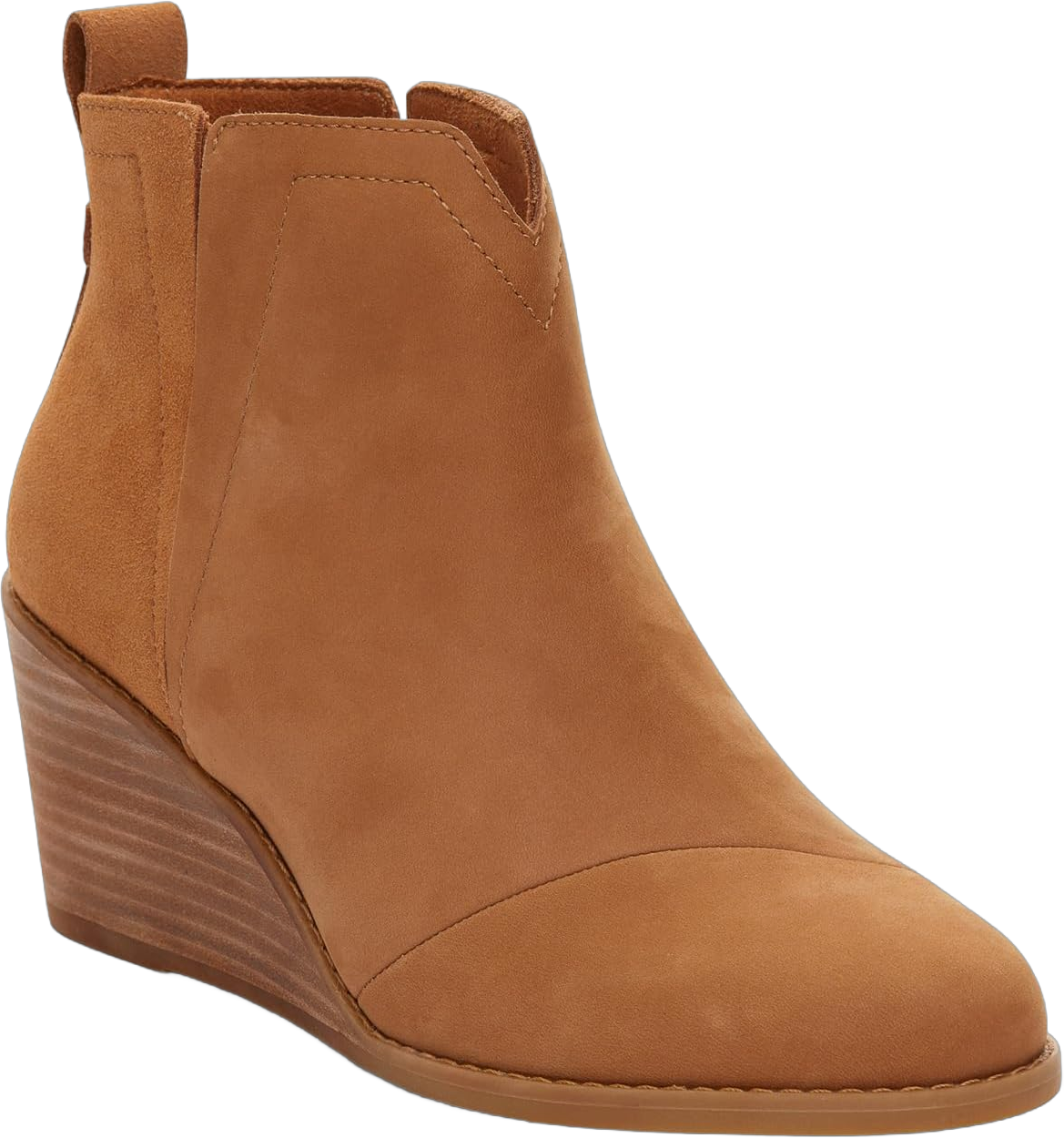 TOMS Women Modern Ankle Boot, Einheitsgröße Weit 6 Tan Leather/Suede