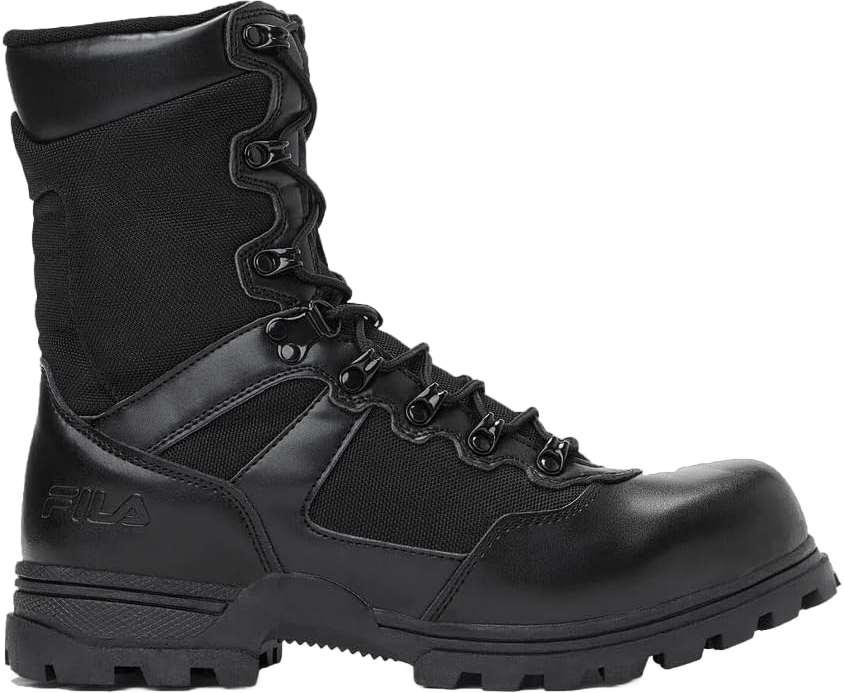 Fila Men's Stormer Military and Tactical Boot 9.5 Black/Black/Black