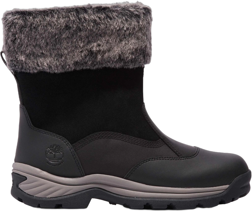 Timberland Women's White Ledge Waterproof Pull-On Snow Boot, Black Full-Grain, 8