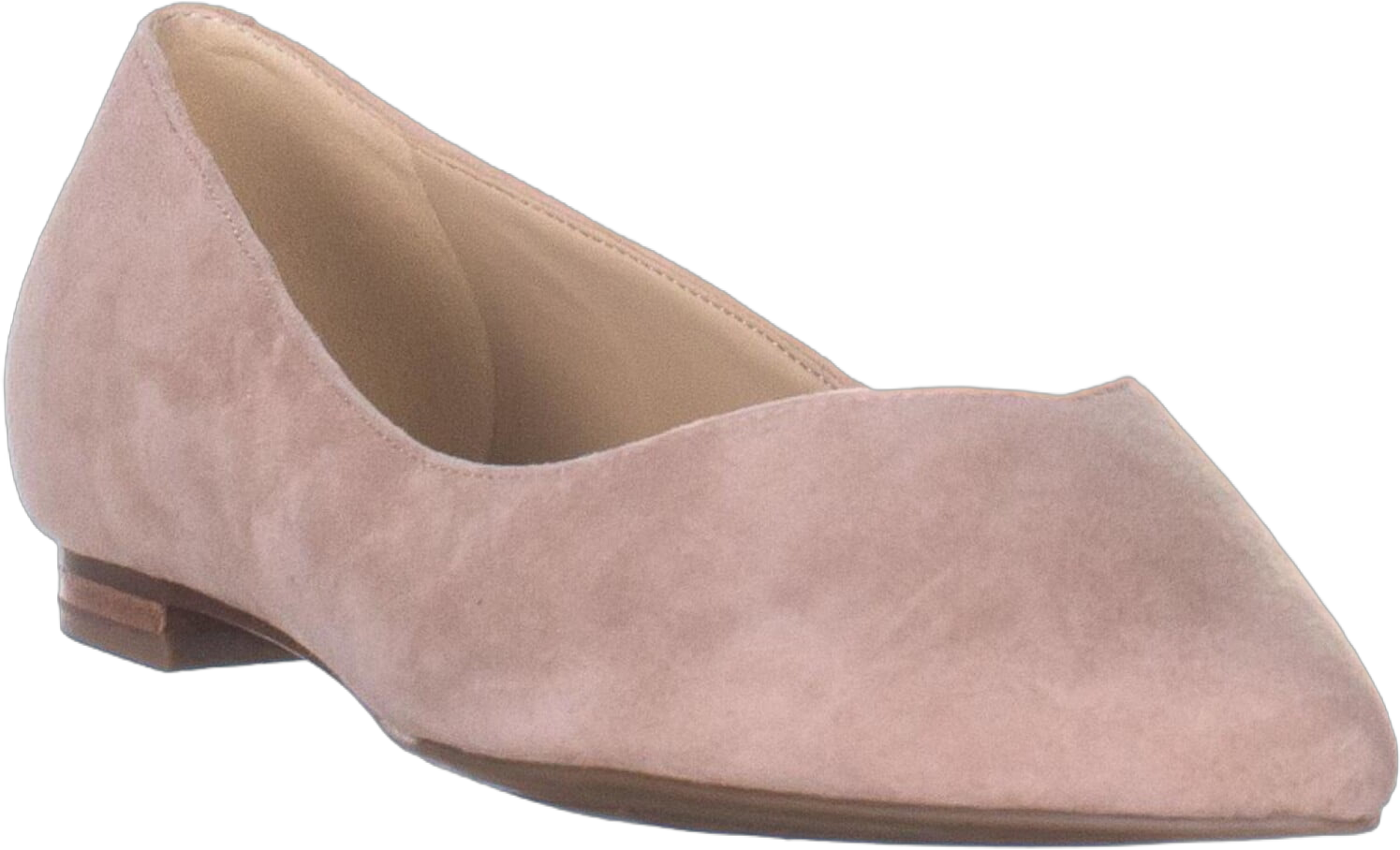 MARC FISHER Womens Beige Padded Analia Pointed Toe Block Heel Slip On Leather Ballet Flats 5 M