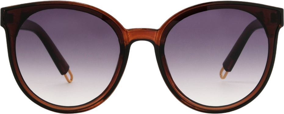 Women&#39;s Plastic Round Sunglasses with Gradient Lenses - Universal Thread&#8482; Brown