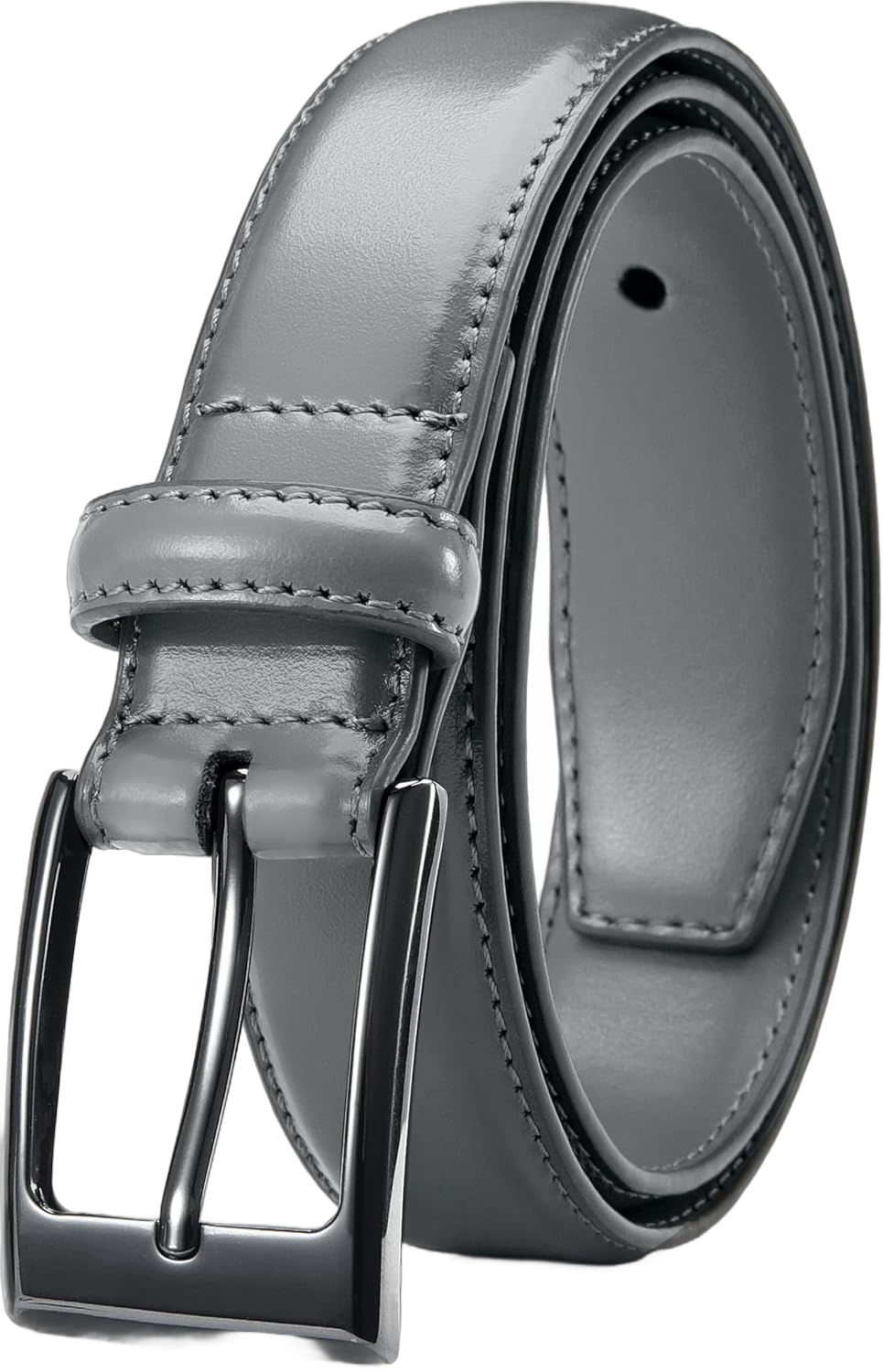 CHAOREN Mens Dress Belt - Grey Belt Men 1 1/8" Genuine Leather - Perfect Companion to Mens Dress Shoes