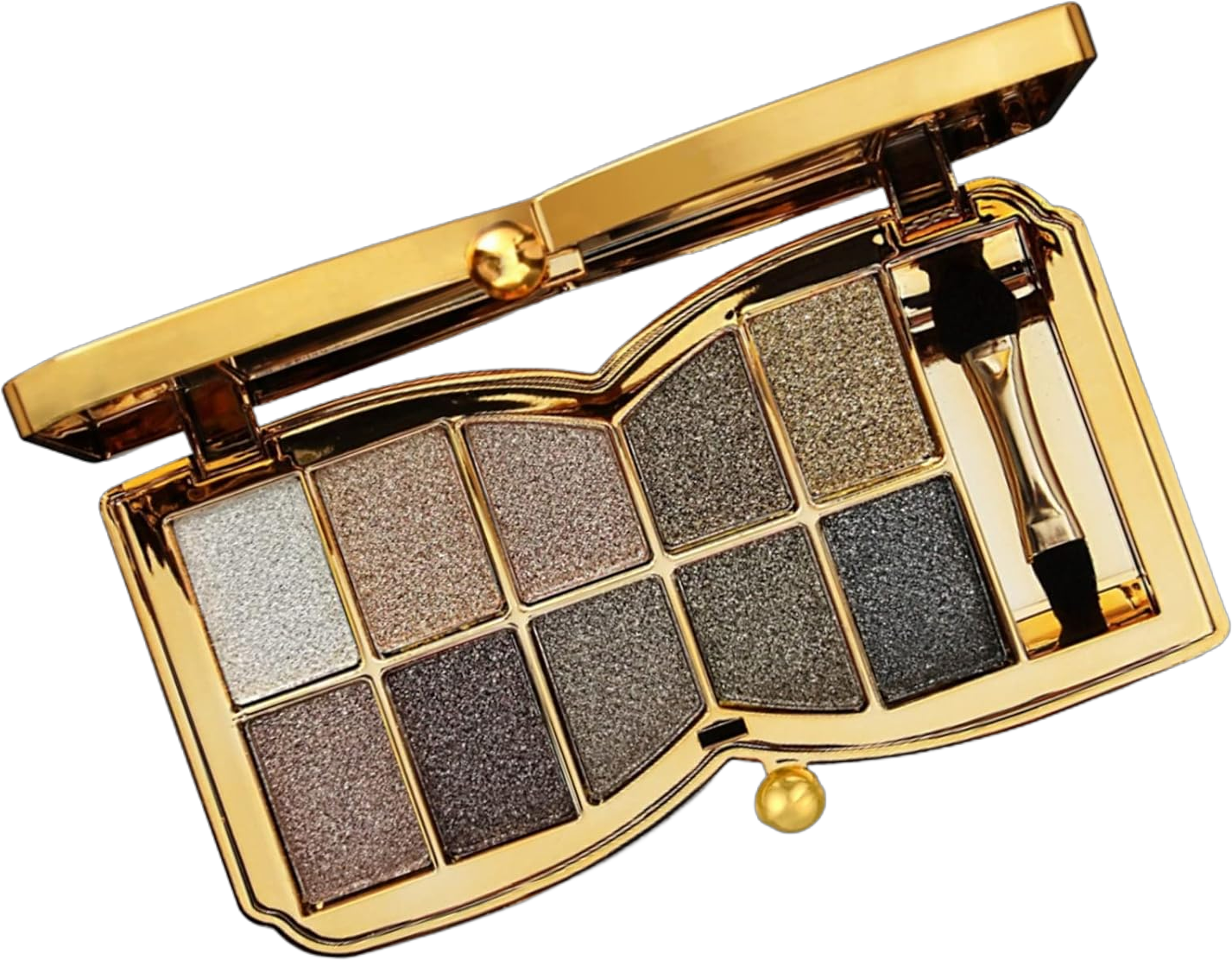 Glitter Eyeshadow Palette,Sparkle Eyeshadow Palette 10 Colors Shimmer Eyeshadow Palette Gold Eyeshadow Shimmer Makeup Palette Highly Shining Pigmented Long Lasting Waterproof for Women