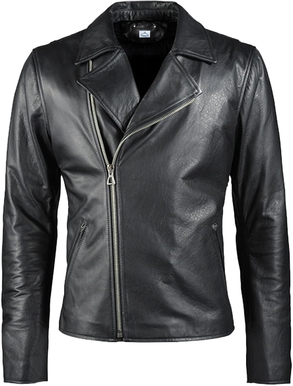 VearFit Ghost Rider Nicolas Cage Hero Black Biker Real Leather Jacket for Men X-Large Black