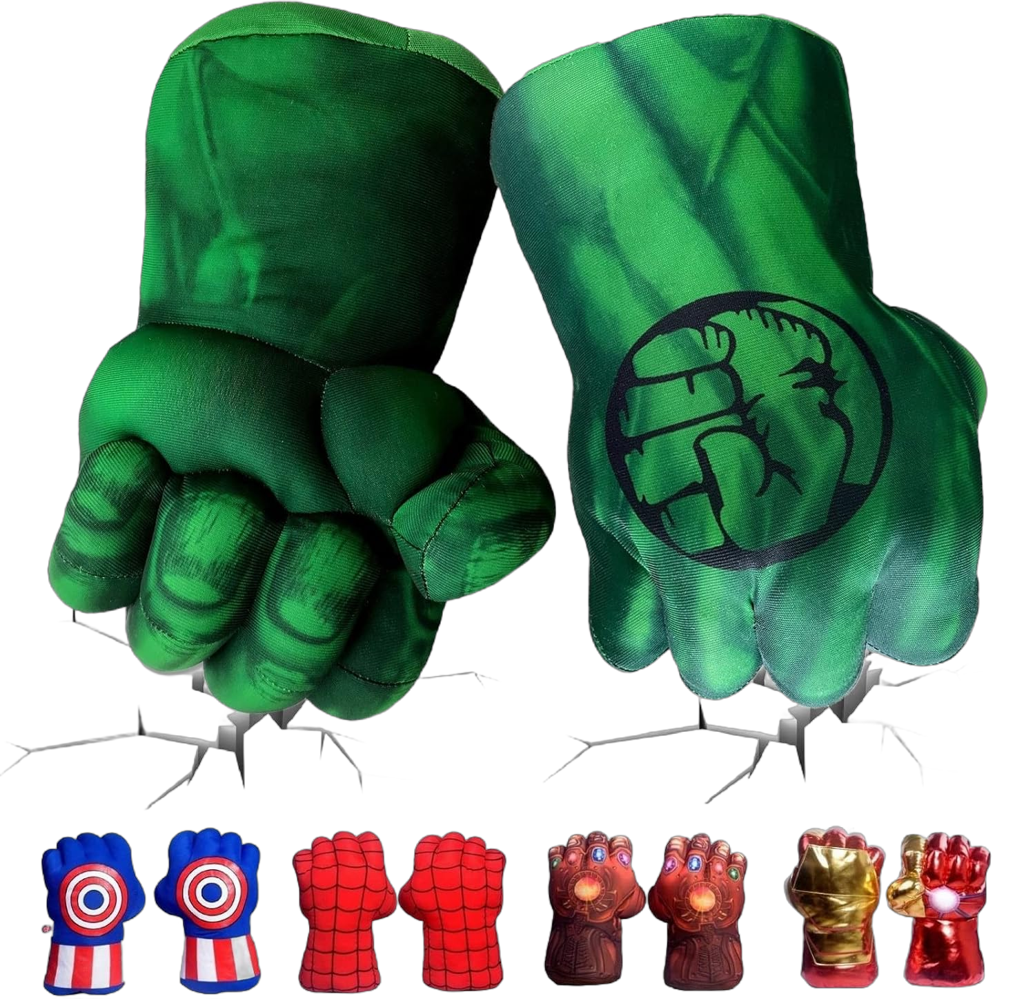 Superhero Hok Hands Fists Big Soft Plush Kid Boxing Training Gloves Pair Halloween Costume Fighting Hok Special Edition with Smash Logo