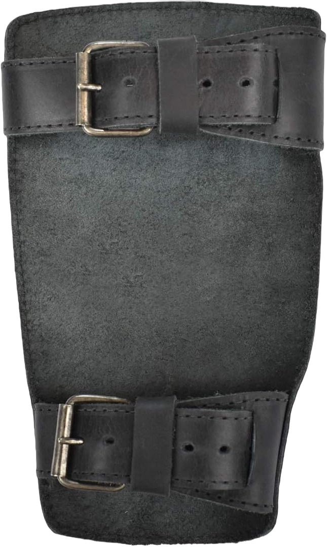 Hide & Drink, Leather Archery Arm Guard, Forearm Protector, Adjustable Straps, Archer Essentials, Handmade Includes 101 Year Warranty :: Charcoal Black