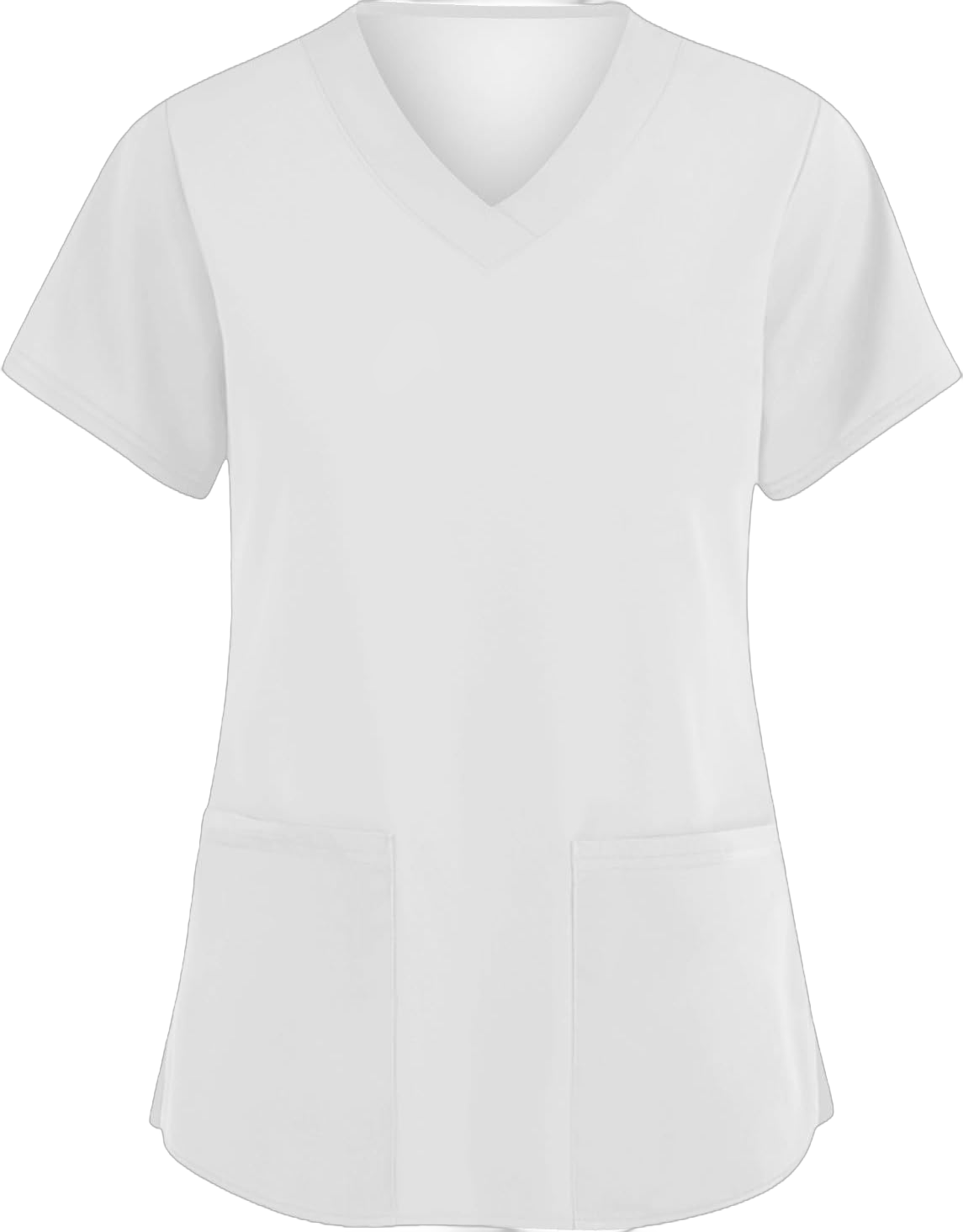 Scrubs for Women V Neck Short Sleeve Solid Color Medical Nursing Shirts Casual Soft Stretchy Plus Sized Uniform Top XX-Large #01white