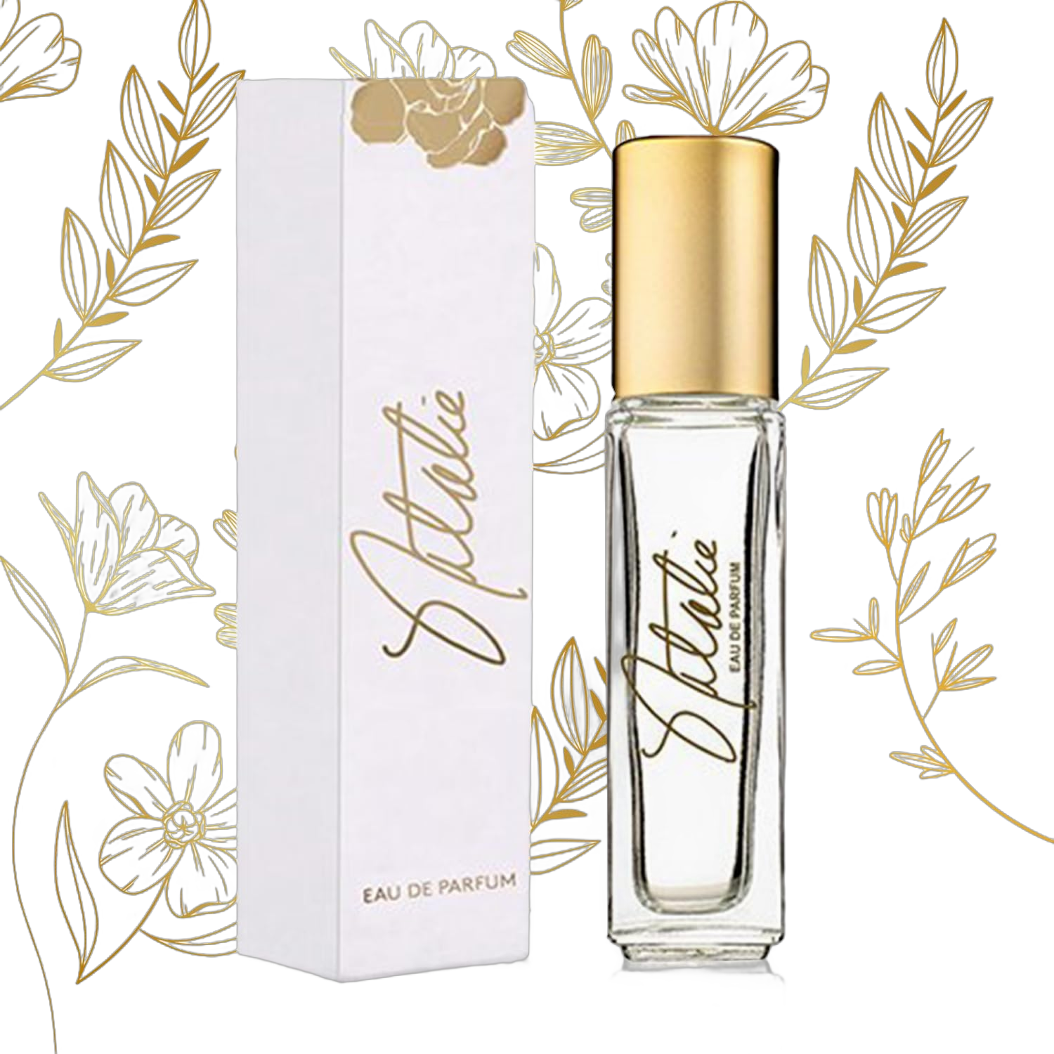 Natalie Fragrance Eau De Parfum Roller - 7ml I Floral Mini Perfume with Gardenia, Freesia, Neroli, Bigarde Zest, Rose Oil & Vanilla, Hand Made, 18% Oil Concentration, Travel Roll On Perfume for Women