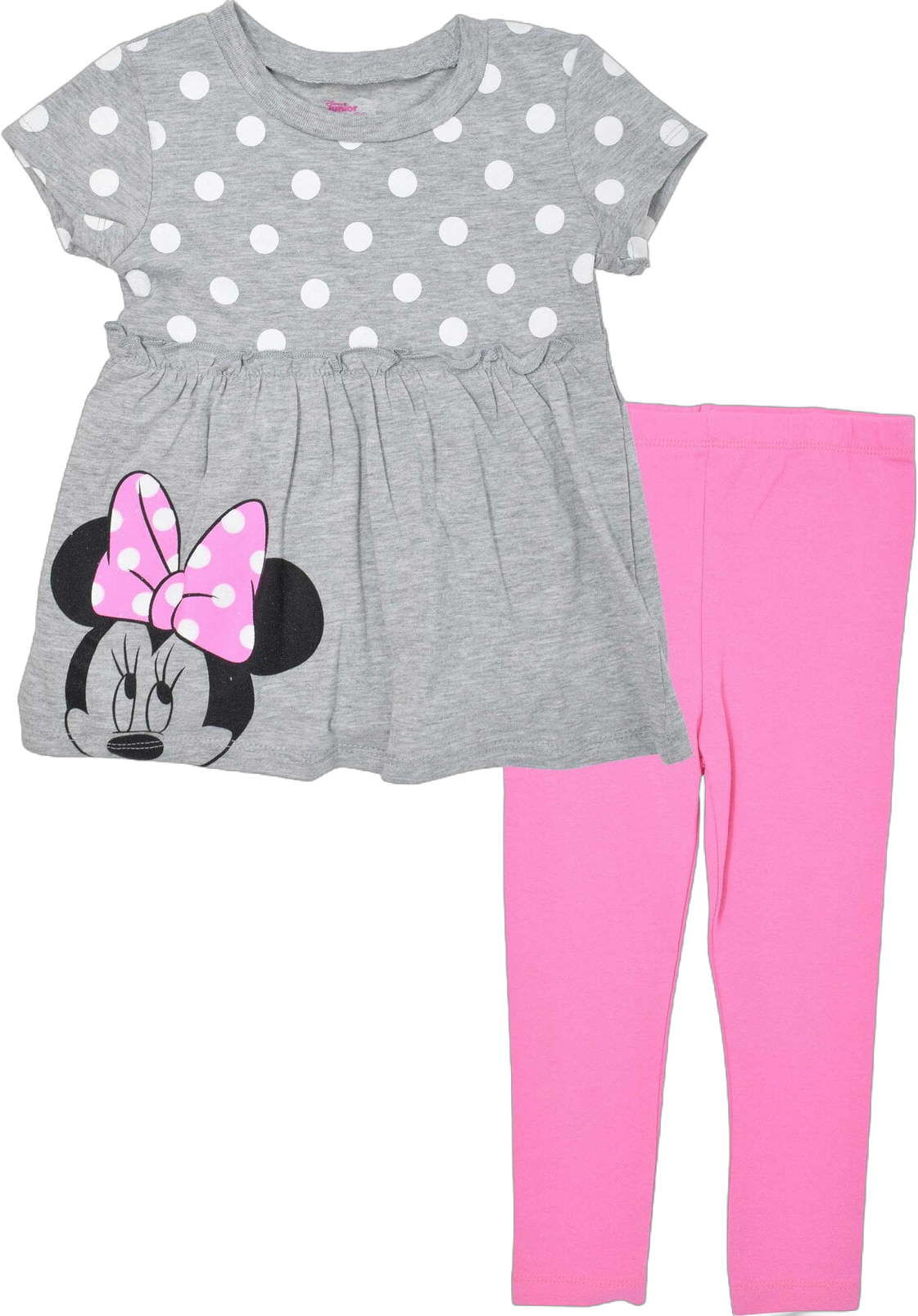 Disney Minnie Mouse Toddler Girls T-Shirt Dress and Leggings Outfit Set Infant to Big Kid