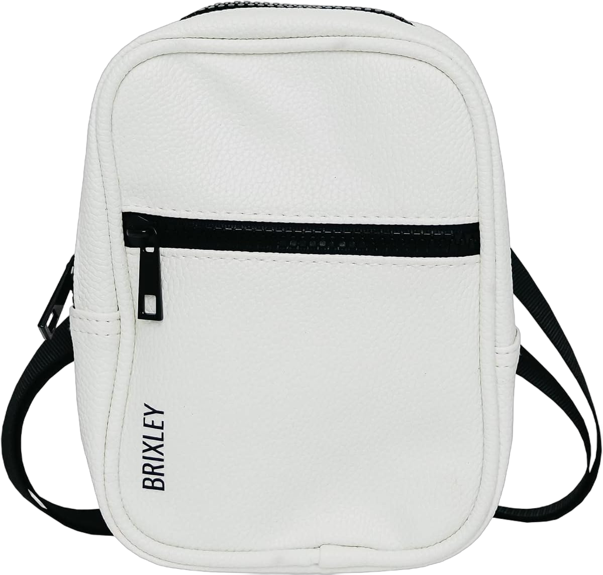 Brixley Leather Crossbody Bag Sling Purse for Women Men Girls Travel, Multi Position Fanny Back Pack White