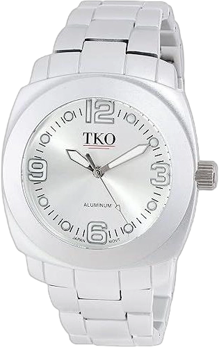 TKO Orlogi Women's Boyfriend Size Silver Aluminum Bracelet Watch