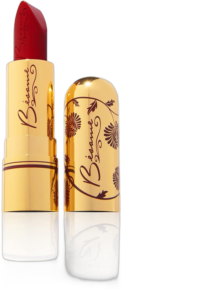 BESAME Forever Red Lipstick - 1925 | Classic Color for All Skin Tones | Luxe Vintage Makeup | Long Lasting | Semi Matte Satin Finish for Women | Moisturizing with Vitamin E | Made for Sensitive Skin