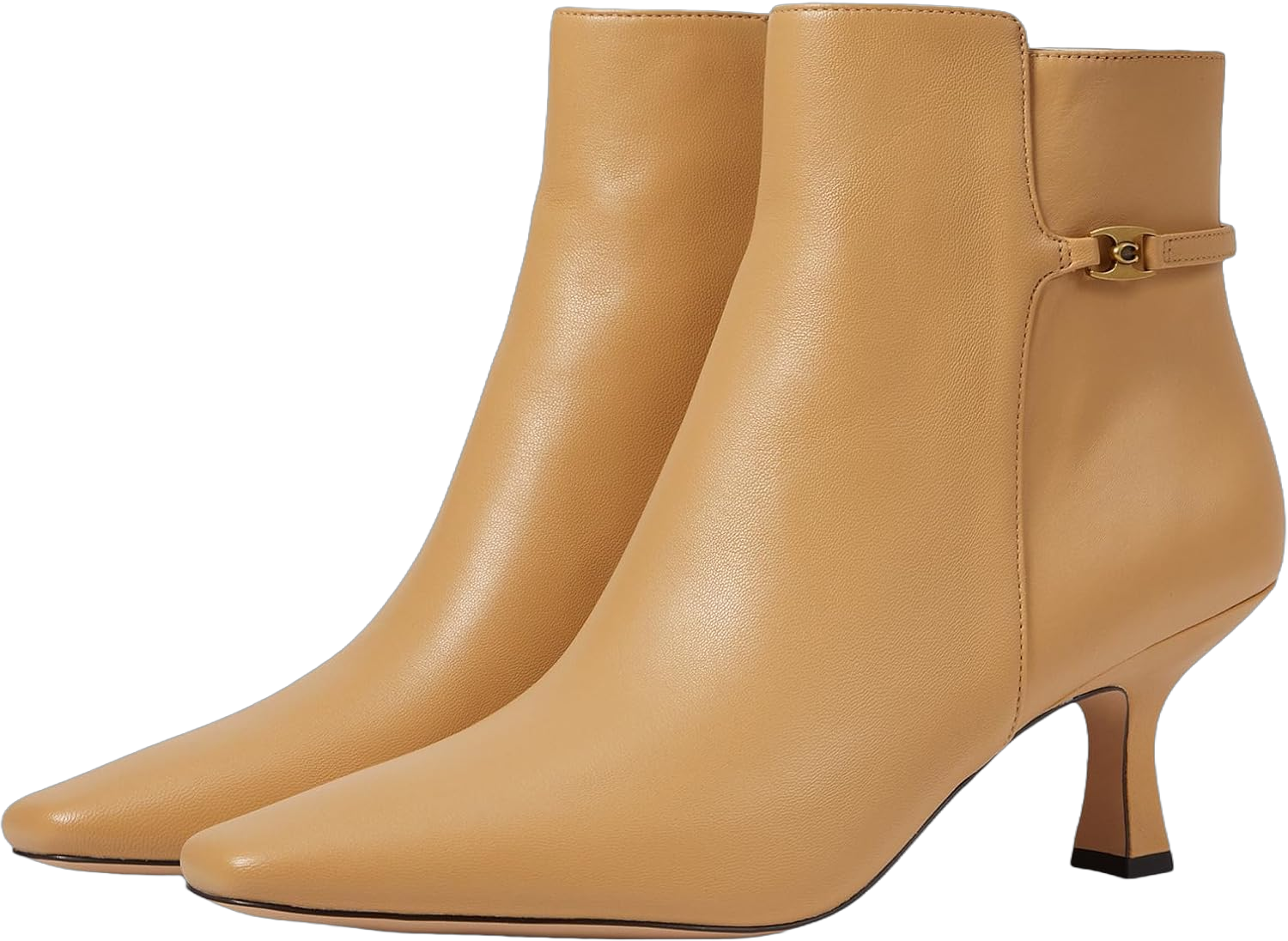 Coach Women's Rebecca Leather Bootie Ankle Boot 9 Tan