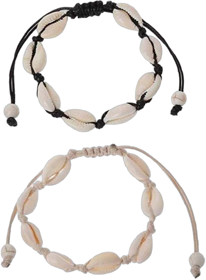 2 Pcs Adjustable Shell Bracelets Anklets Natural Cowrie Shell Beads Seashells Ankle Jewelry For Men Women Practical design