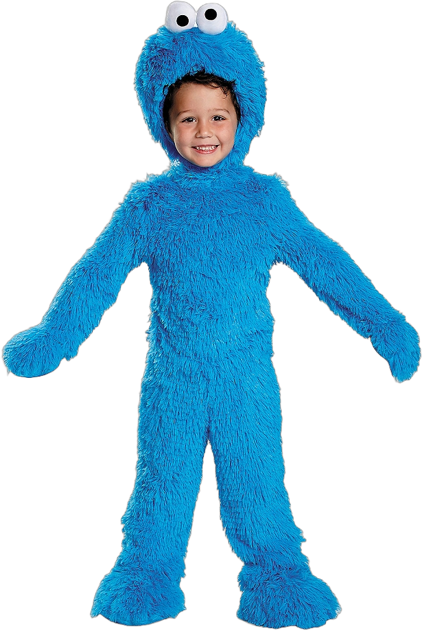 Toddler Boys' Extra Deluxe Plush Cookie Monster Jumpsuit Costume - Size 12-18 Months - Blue