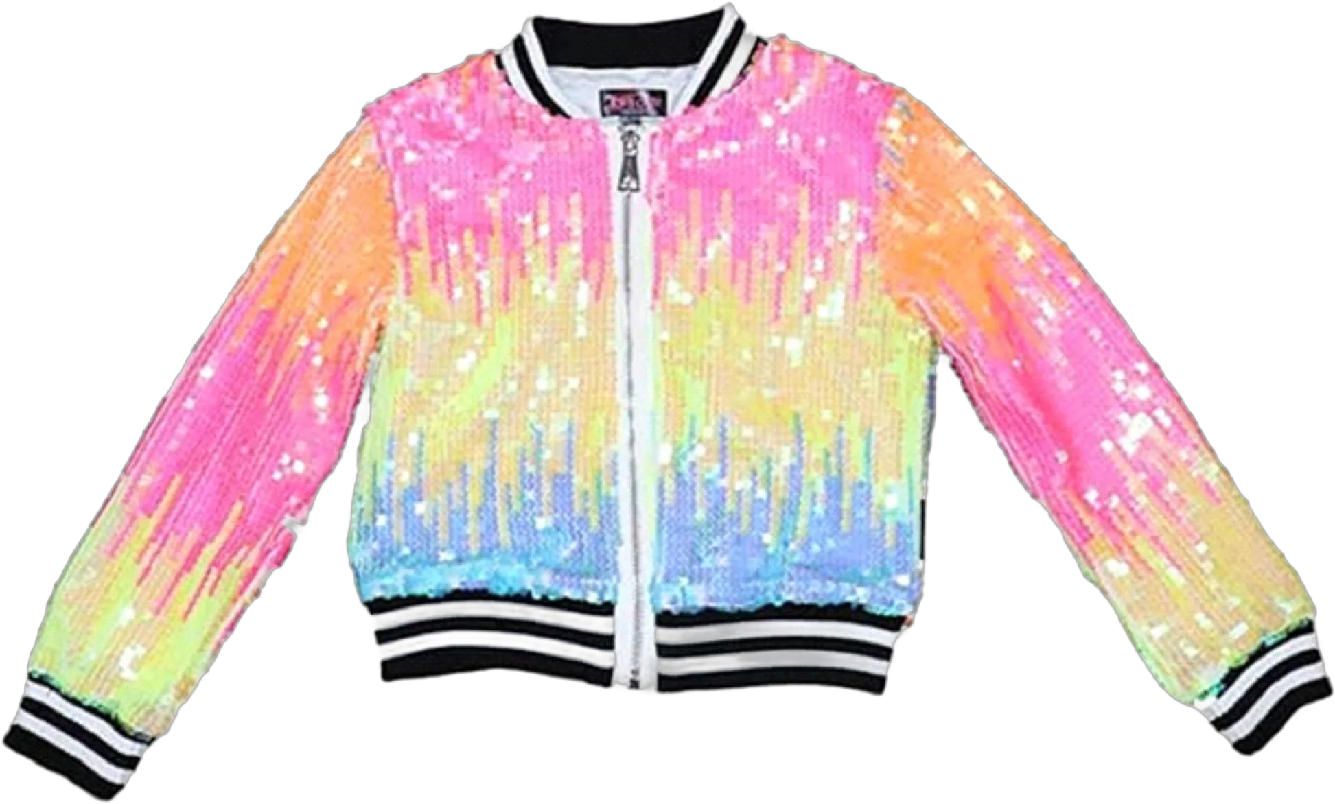 Jojo's Closet JoJo Siwa Big Girl's Pastel Rainbow Sequin Jacket Medium (7/8)