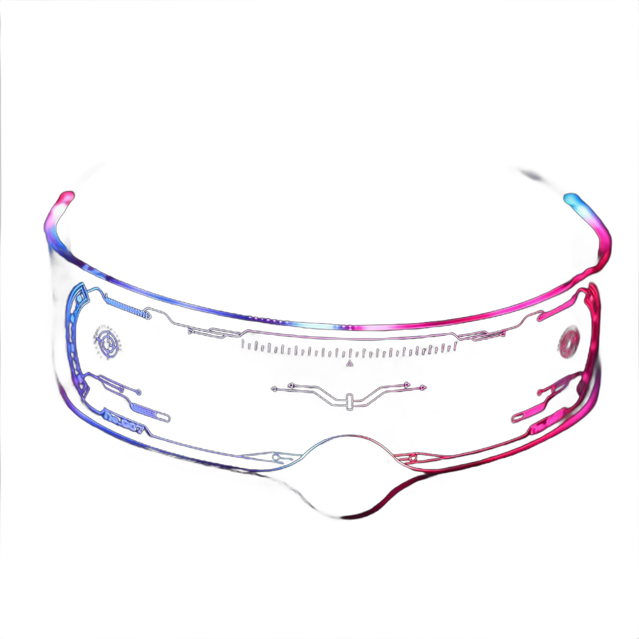 Led Glasses: Cool Led Futuristic Cyberpunk Sunglasses for Girls,Rave Glasses Light up Women with 7 Colors & 2 Modes for Party Cosplay Cool,USB Rechargeable