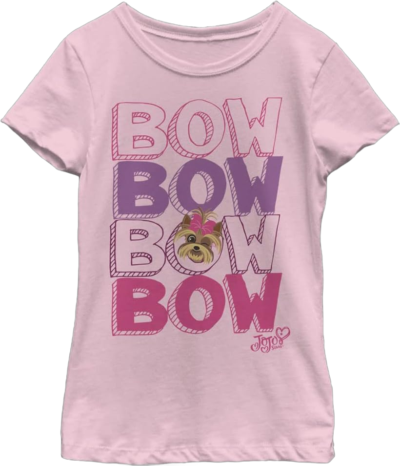 JoJo Siwa Girl's Bowbow T-Shirt Large Pink