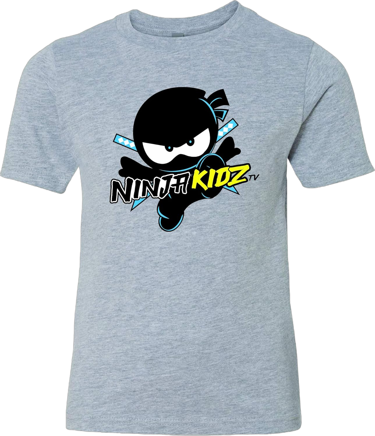 Official Original Logo Tee Boys Shirt, Dress Your Ninja Kids in Cool Kids Clothes, Ninja Shirt Merch Medium Heather Grey