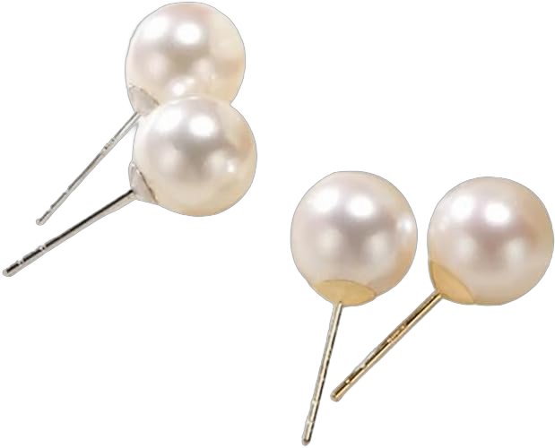 Faux Pearl Stud Earrings 2 Pairs, Sterling Silver Hypoallergenic Earring Set for Women Men, Plated Gold S925 Silver Big Round Pearl Earrings A pair/12mm