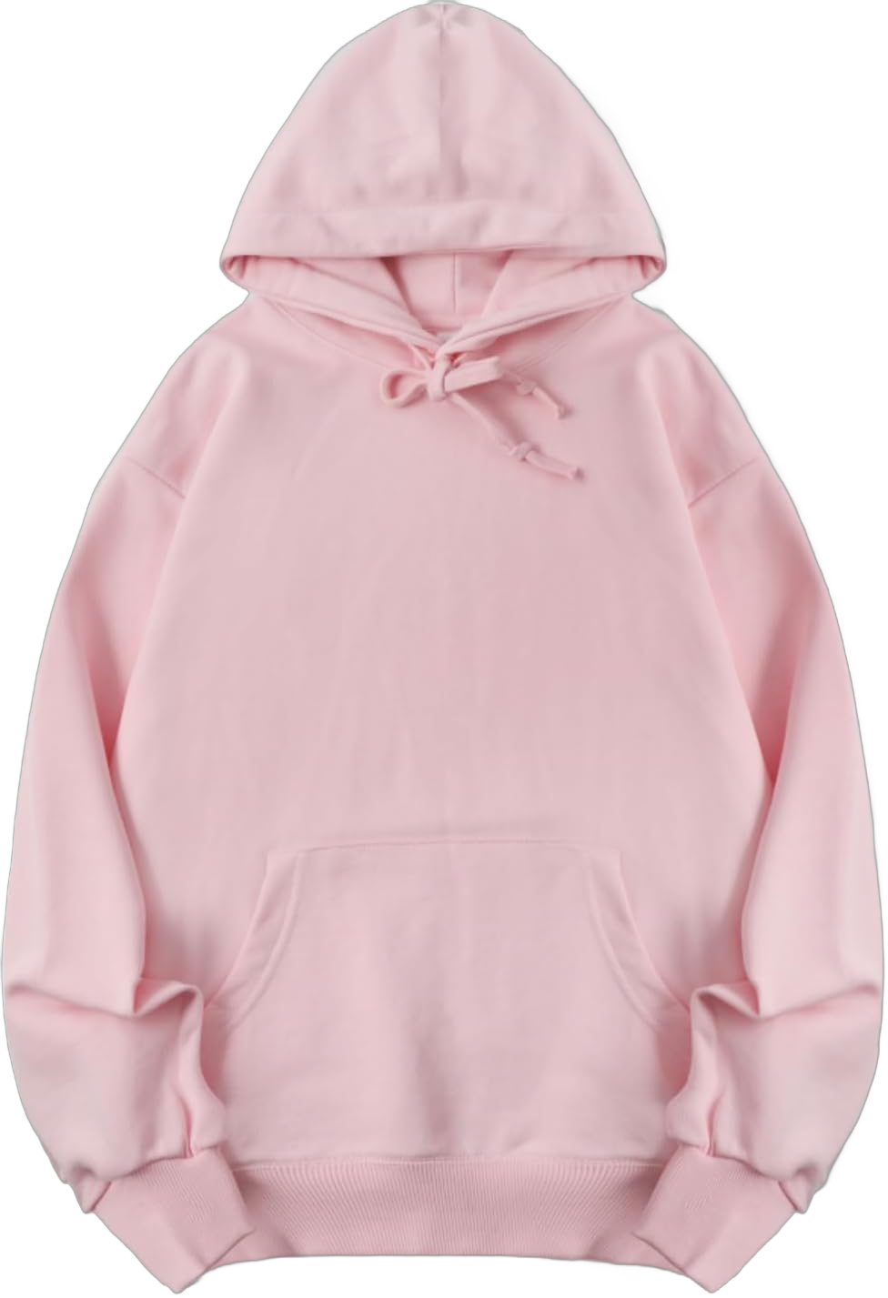 Women's Solid Color Hooded Sweatshirt 100% Cotton Sports Hoodie Oversized Pullover Tops Clothes with Pocket Small Light Pink