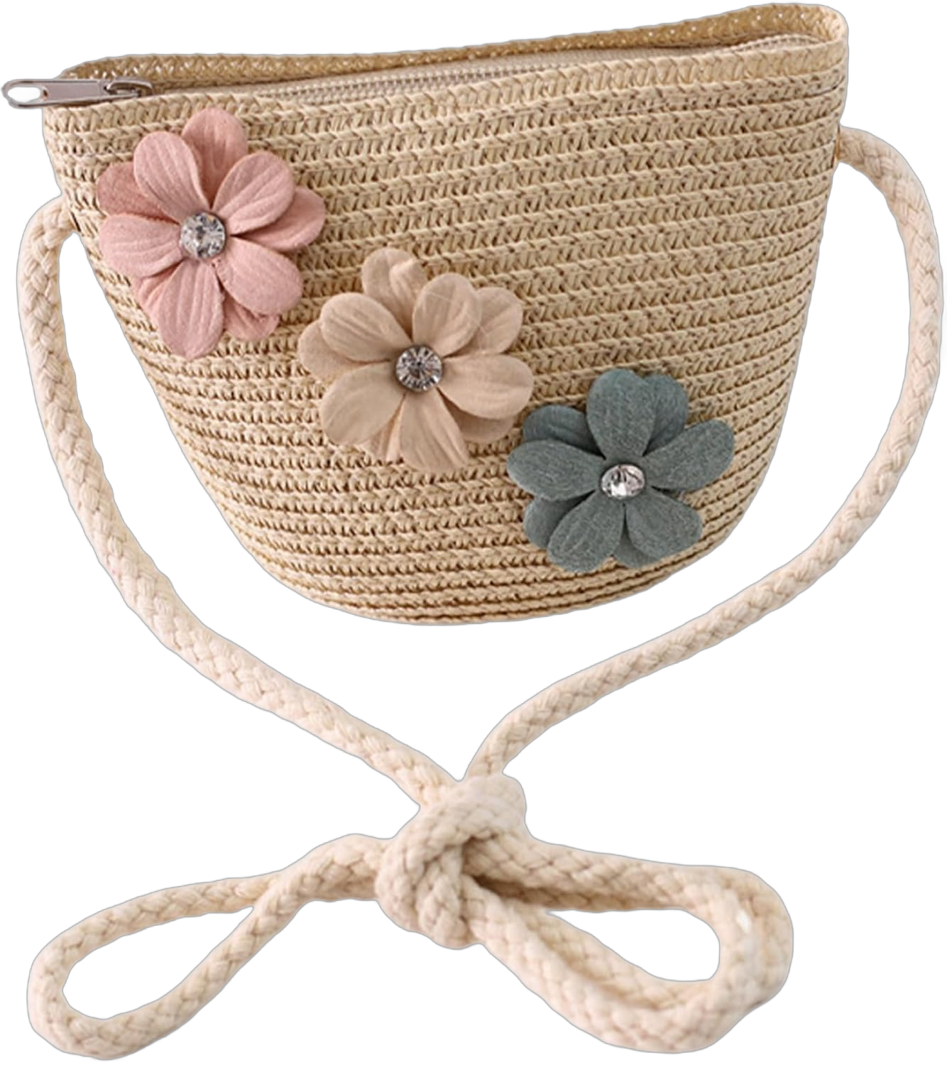 Girls Sun Hats Summer Beach Hat Flower Straw Hat Sun Visor Hat for Kids Holiday Outdoor Beige, Baseball Caps Beige Bag