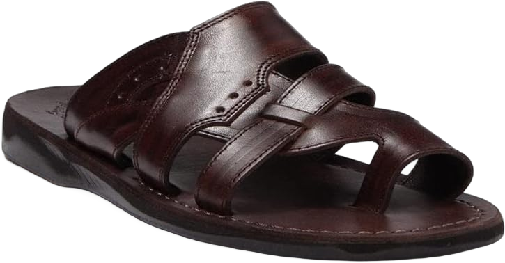 Aron - Leather Lightweight Sandal - Mens Sandals 9 Brown