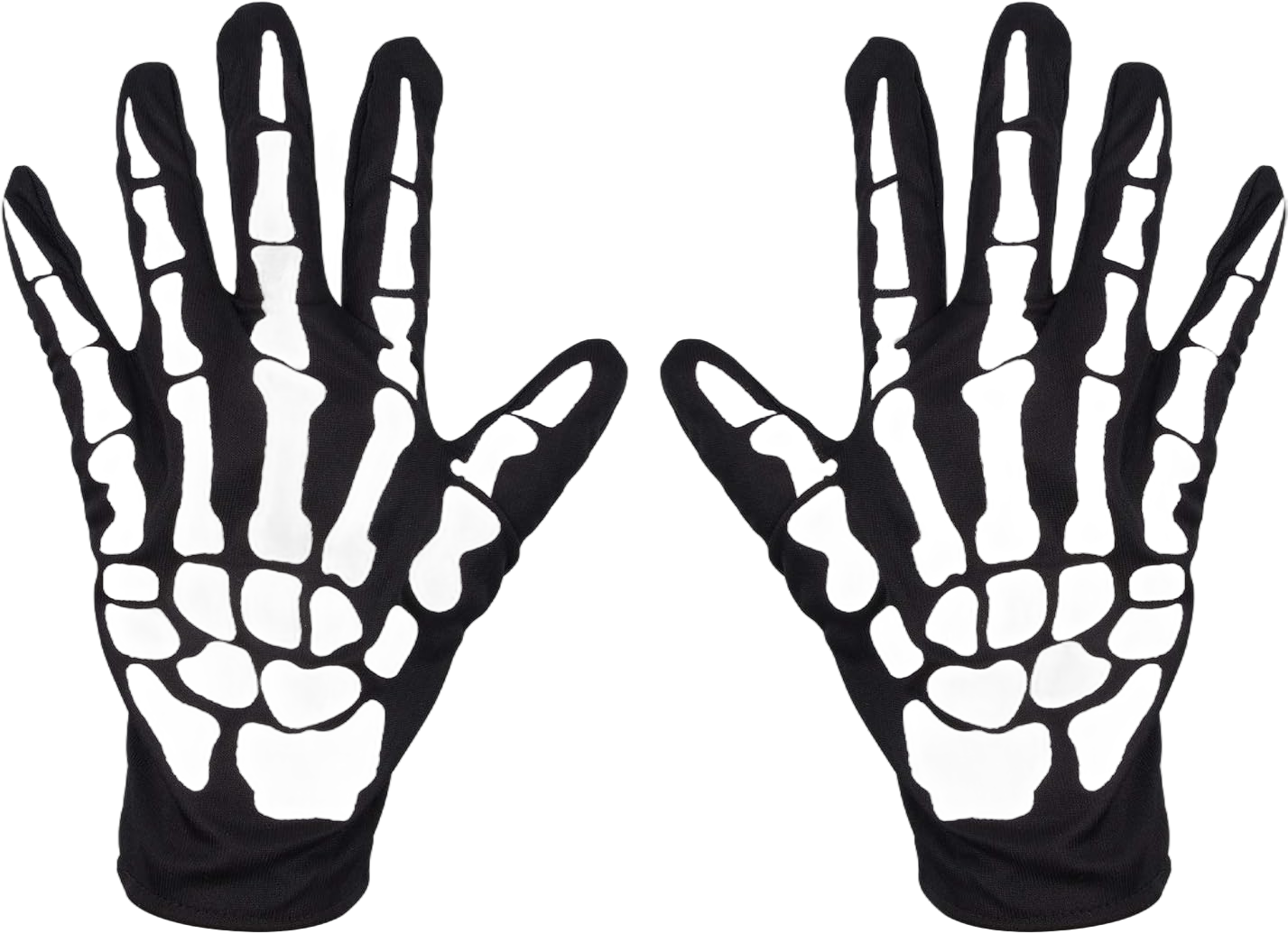 Halloween Skeleton Gloves,Full Finger Skeleton Pattern Gloves Cosplay Costume Accessories for Men Women Adults Standard