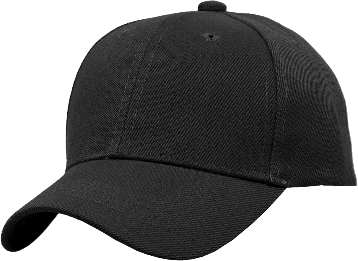 TOP HEADWEAR Blank Kids Youth Baseball Adjustable Hook and Loop Closure Hat One Size Black