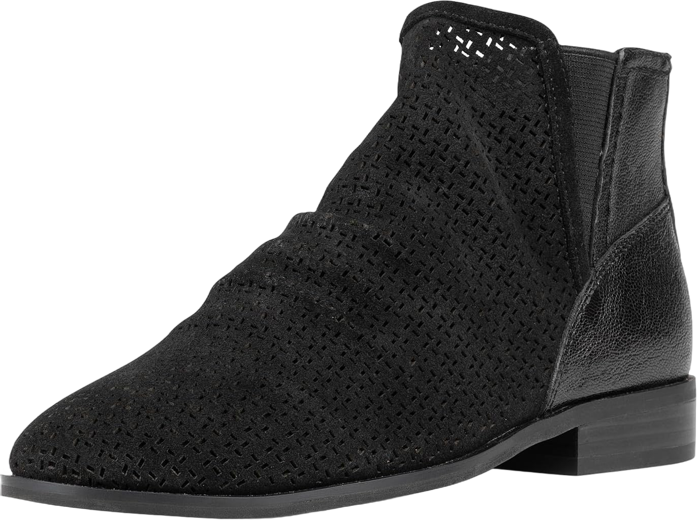 NYDJ Women's Concetta Perforated Suede Ankle Boot 8.5 Black