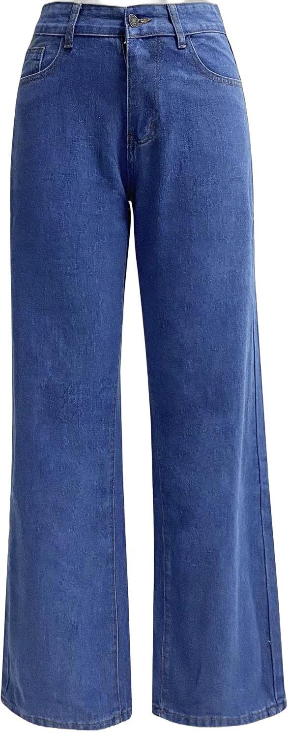 Bootcut Jeans for Women High Rise Straight Leg Denim Pants Stretchy Trendy Trousers Fashion Skinny Loose Fit Jean Pants Medium Blue