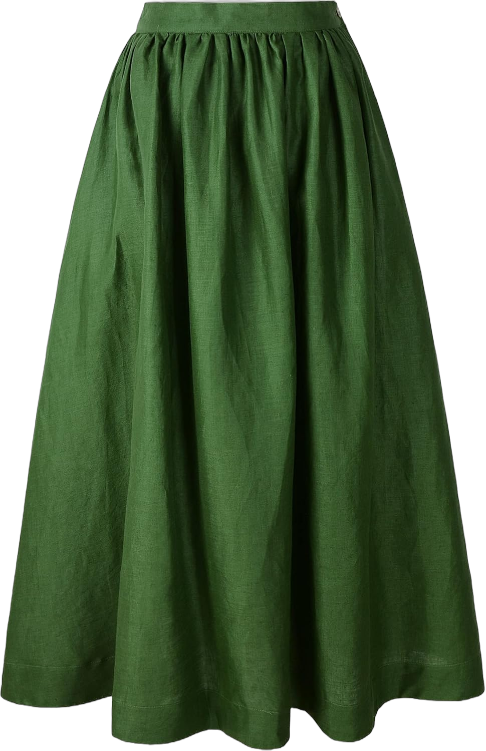 Womens Renaissance Skirt 100% Linen Victorian 4 Green