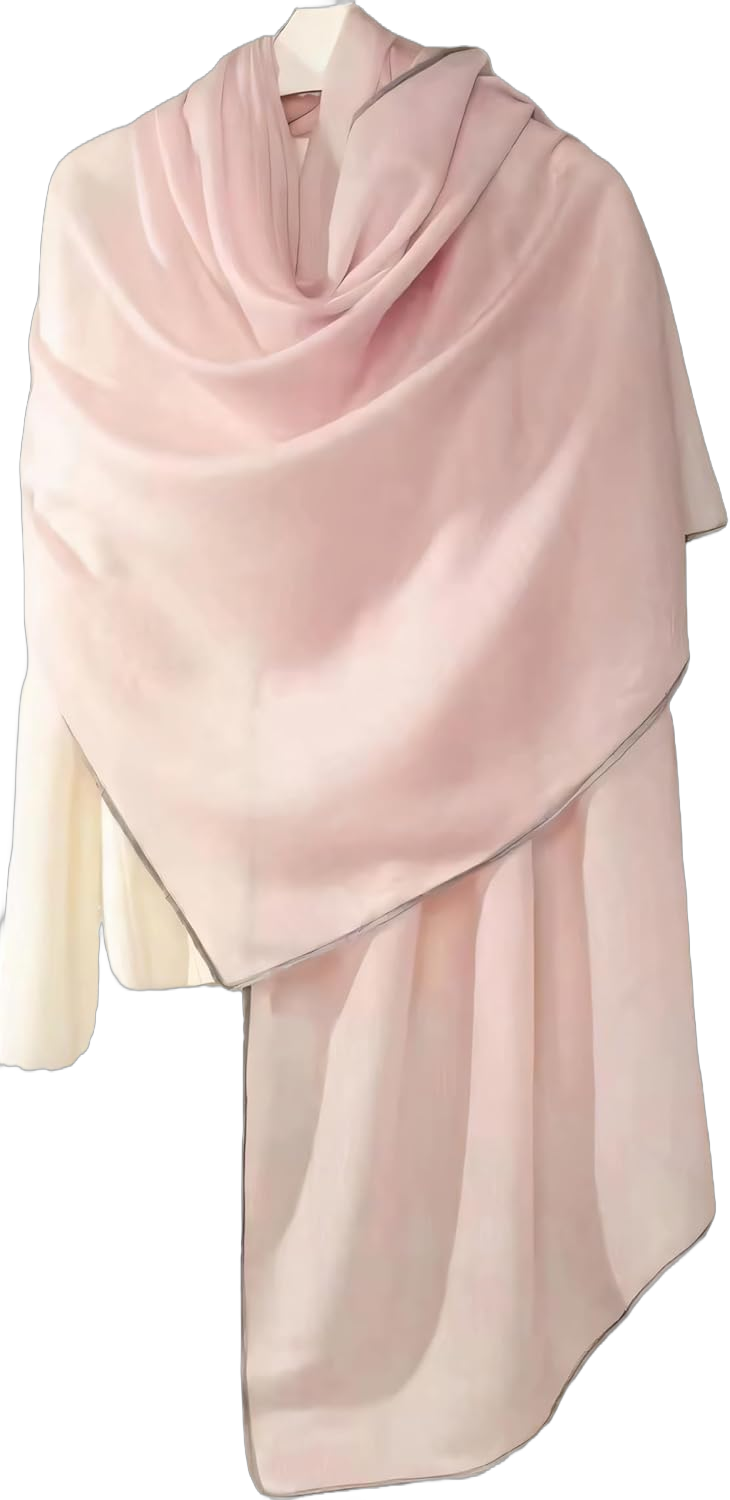 100% Wool Pashmina Blanket Travel Shawls Cashmere Wrap for Women Fall Winter Scarf Pink