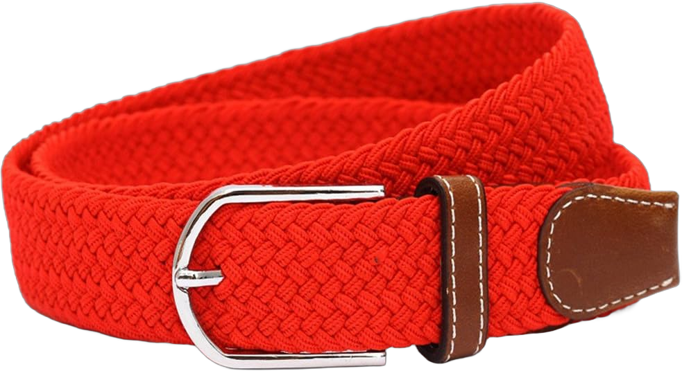 Mendove Unisex Adjustable Woven Stretch Waist Belt Red