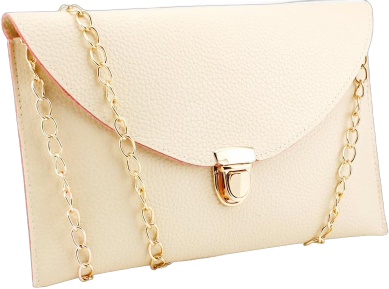 GEARONIC Clutch Purses, PU Leather Evening Envelope Clutch Handbags Womens Crossbody Bag with Chain Strap