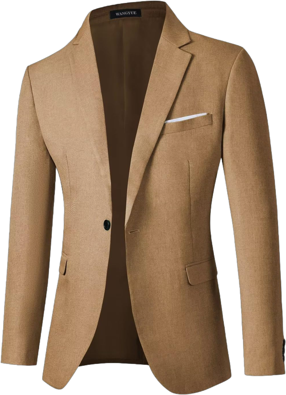 Men's Slim Fit Lightweight Linen Jacket for Mens Sport Coat Casual Blazer One Button Business Suit Jacket XX-Large Brown