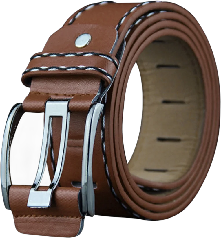 Clearance! Baberdicy Fashion Mens Leather Smooth Girdle Buckle Waistband Waistband Leisure Belt Strap Brown