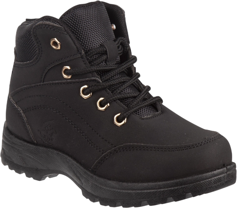 Beverly Hills Polo Club Little Kids Boys Lace-up Low Heel Hiking Boots - Black, Size: 4