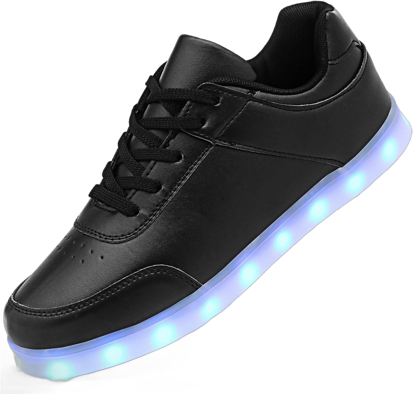 LED Shoes Light Up Shoes USB Rechargeable Light Up Sneakers Dancing Shoes for Women Men 9 Women/7.5 Men Black Low