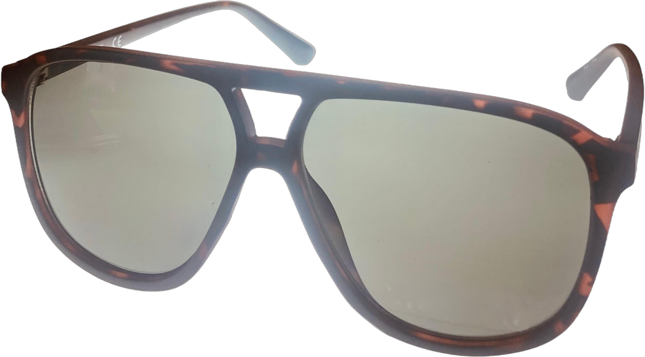 Kenneth Cole Reaction Matte Tortoise Mens Plastic Aviator Sunglass KC1418 52mm