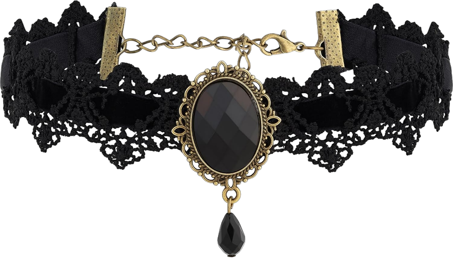 Sacina Victorian Lace Choker, Velvet Choker, Gothic Choker, Goth Choker, Vintage Necklace, Costume Jewelry, Christmas Jewelry Gifts for Women black