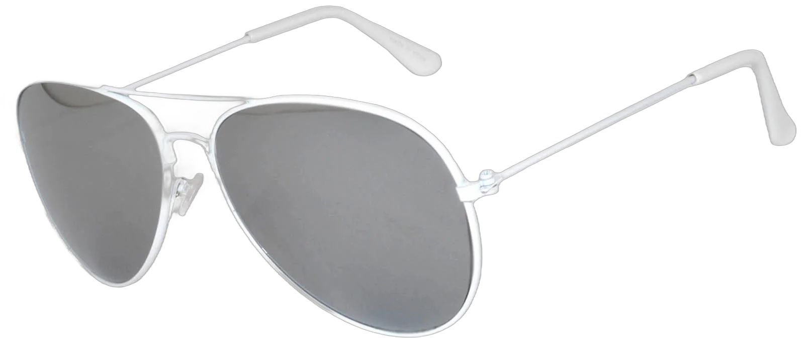 OWL Aviator Sunglasses White Metal Frame for Men and Women