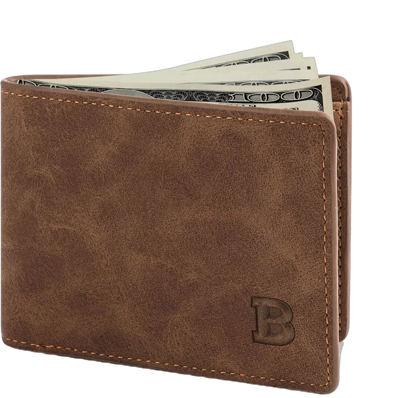 Ikeay Pu Leather Wallet for Men Tsv Men's Bifold Wallet Slim Minimalist Front Pocket Wallet Id Window Card Case Rfid Blocking Wallet with 6 Slots Slots Purse Black/Brown,Wallet