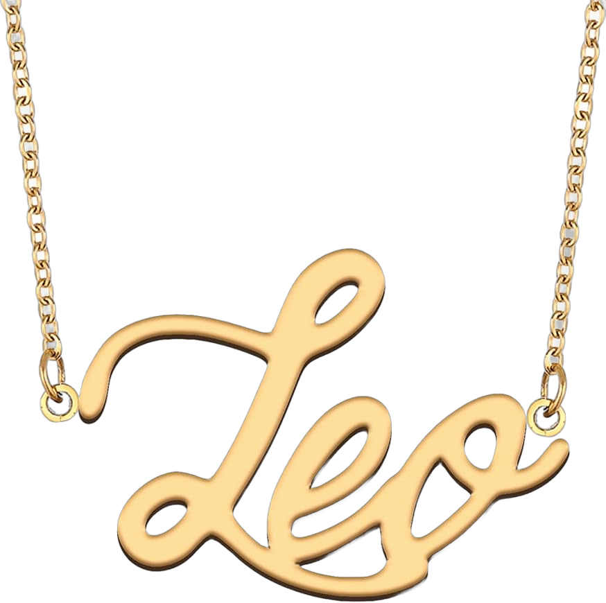 Personalized Jewelry Custom Name Necklaces Pendant Necklace for Women Girls Leo - Gold No Custom