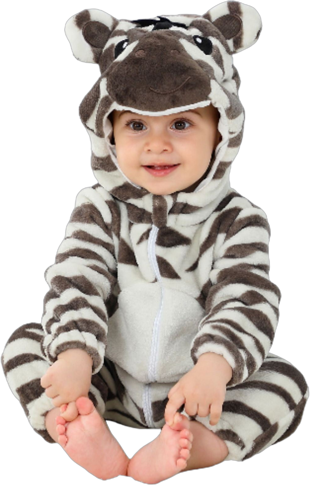 GEZHEN Children's Zebra Animal Bodysuit Crawling Suit Baby Crawling Suit Toddler Baby Winter Warm Fleece Hooded Rompers Animals Costume Xmas Cosplay Clothes