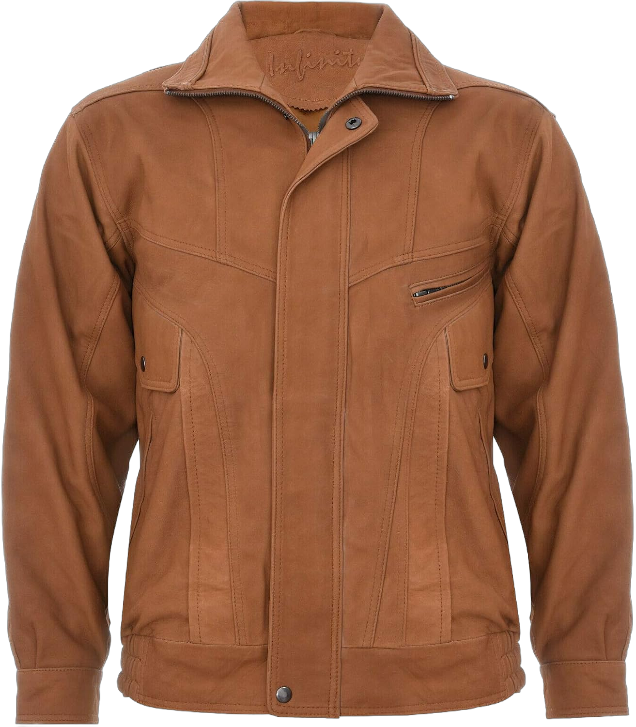 Men's Leather Jacket Classic Buffalo Suede Harrington Tailored Bomber XX-Large Tan