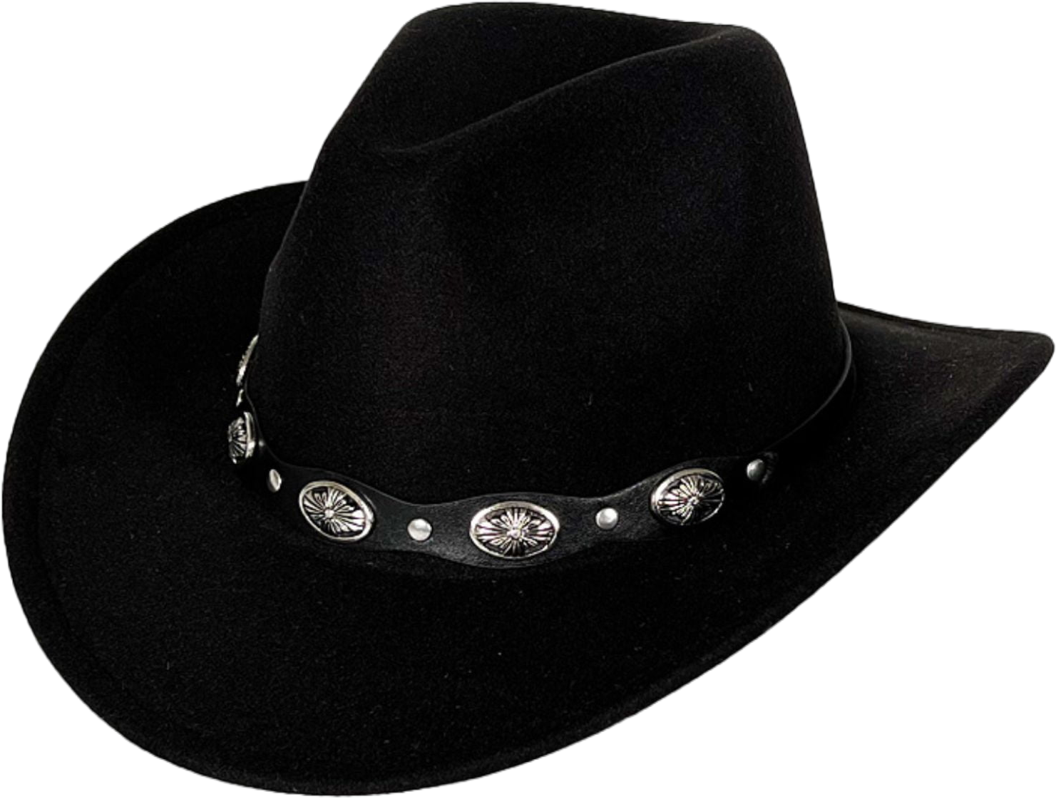 Ginsiom Women Men Cowboy Cowgirl Hats Felt Wide Brim Western Hat with Belt Buckle