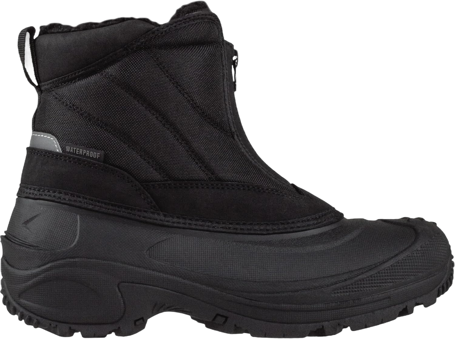 Dale 3 Snow Winter Boots for Men, Warm, Insulated, Waterproof Shell, Front Zipper 8 Black