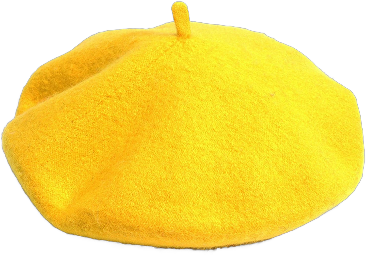 Solid Color Berets Hat Wool Classic French Hats Simple Warm Painters Caps for Women, Ladies, Girls Yellow